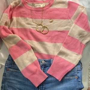 Pink and beige stripped sweater